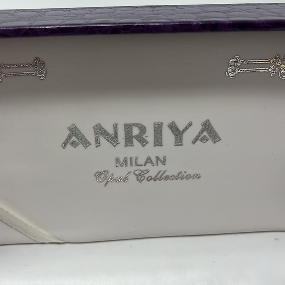 ANRIYA MILAN PURPLE OPAL COLLECTION WATCH BRACELET EARRINGS NECKLACE - Picture 7 of 12